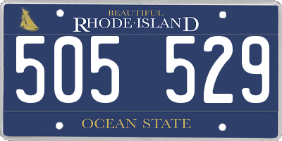 RI license plate 505529