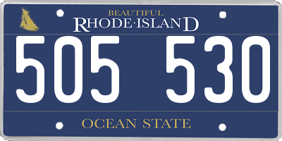 RI license plate 505530