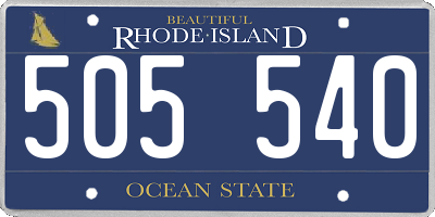 RI license plate 505540