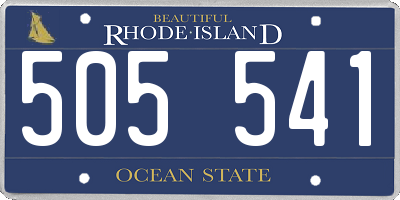 RI license plate 505541