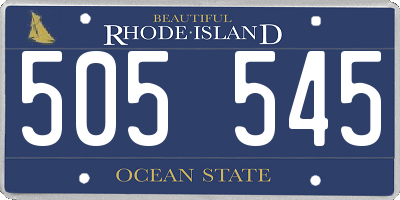 RI license plate 505545