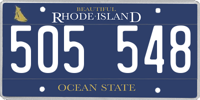 RI license plate 505548