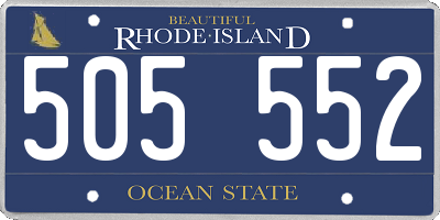 RI license plate 505552