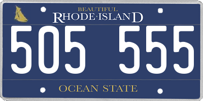 RI license plate 505555