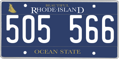 RI license plate 505566