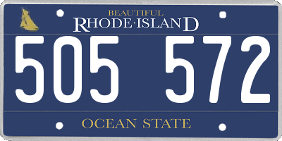 RI license plate 505572