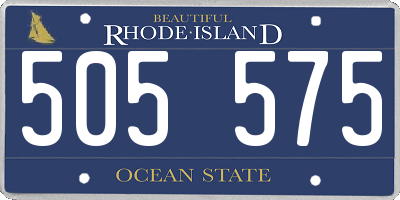 RI license plate 505575