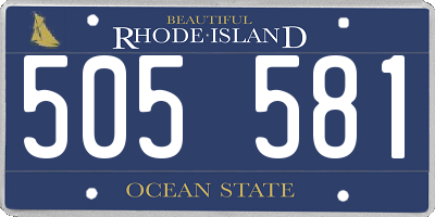 RI license plate 505581