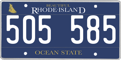 RI license plate 505585