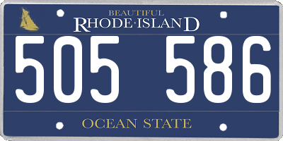 RI license plate 505586