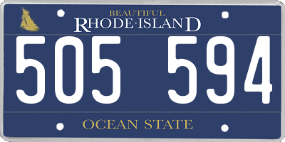 RI license plate 505594