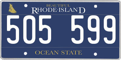 RI license plate 505599