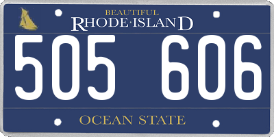 RI license plate 505606