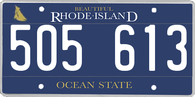 RI license plate 505613