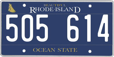 RI license plate 505614