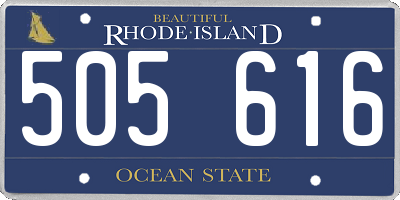 RI license plate 505616