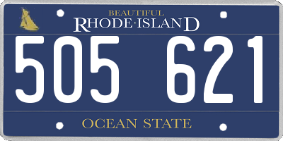 RI license plate 505621