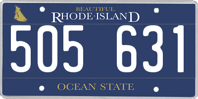 RI license plate 505631