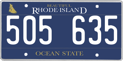 RI license plate 505635