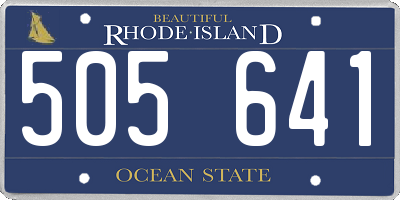 RI license plate 505641
