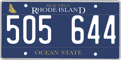 RI license plate 505644