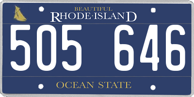 RI license plate 505646