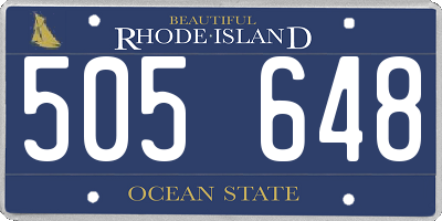 RI license plate 505648