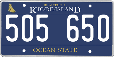 RI license plate 505650