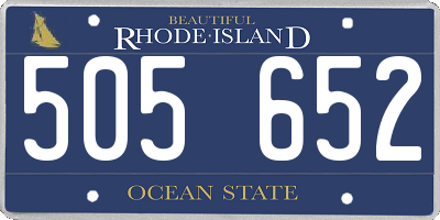 RI license plate 505652