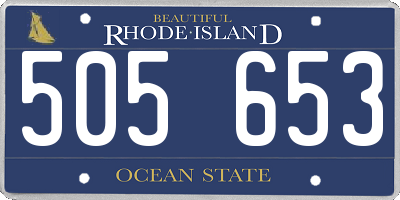RI license plate 505653