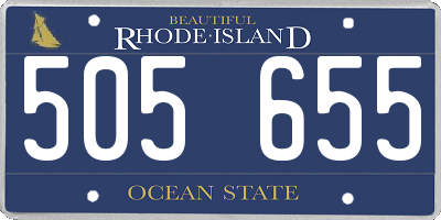 RI license plate 505655