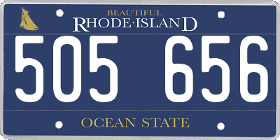 RI license plate 505656