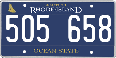 RI license plate 505658