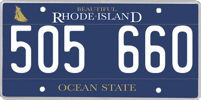 RI license plate 505660