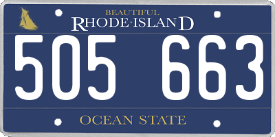 RI license plate 505663