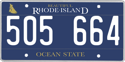 RI license plate 505664