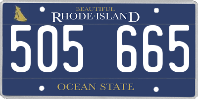 RI license plate 505665