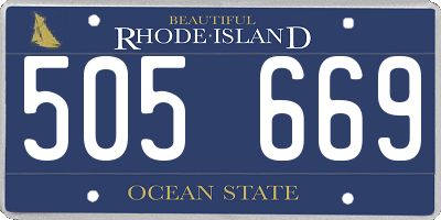 RI license plate 505669