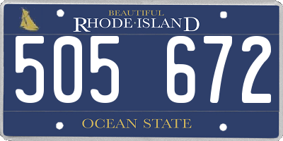 RI license plate 505672