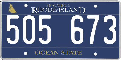 RI license plate 505673