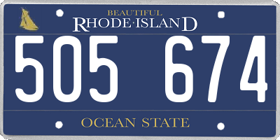 RI license plate 505674