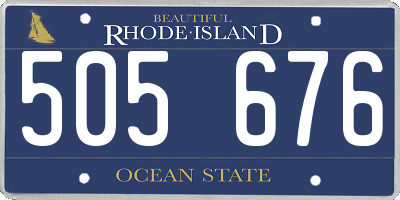 RI license plate 505676