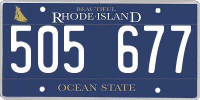 RI license plate 505677