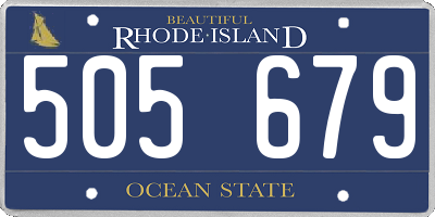 RI license plate 505679
