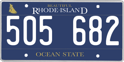 RI license plate 505682