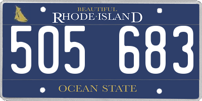 RI license plate 505683