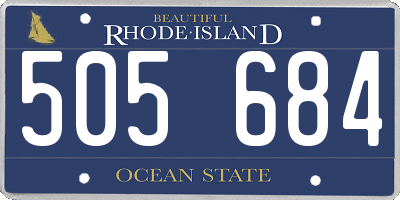 RI license plate 505684