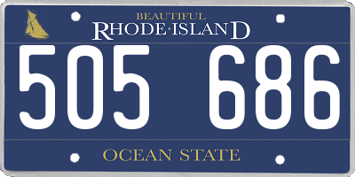 RI license plate 505686