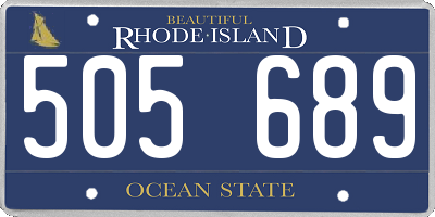 RI license plate 505689
