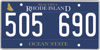 RI license plate 505690